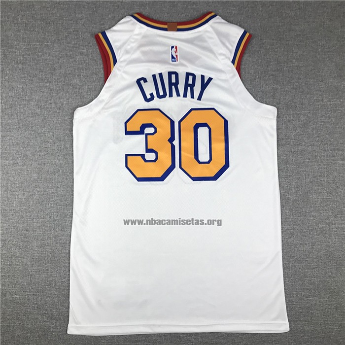 Camiseta Golden State Warriors Stephen Curry NO 30 Classic Edition Blanco